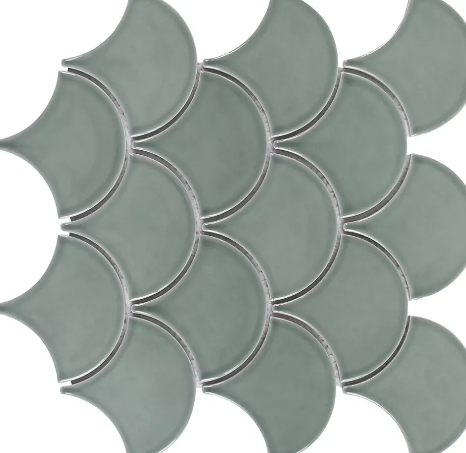 Mosaïque céramique gris L. 25,9 x l. 27,3 cm-GoodHome Online