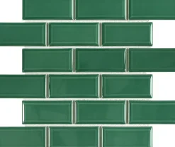 Mosaïque céramique Trentiemax vert L. 29,3 x l. 28,8 cm-GoodHome New
