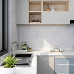 Mosaïque Crillo blanc 30 x 30 cm-GoodHome