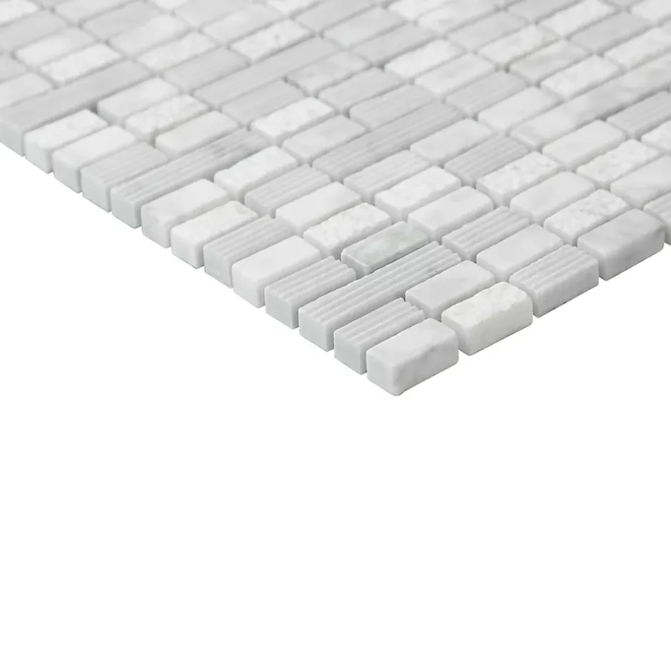Mosaïque Crillo blanc 30 x 30 cm-GoodHome