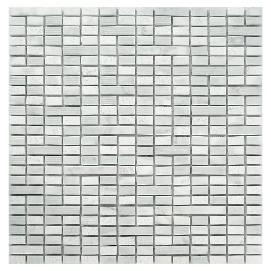 Mosaïque Crillo blanc 30 x 30 cm-GoodHome