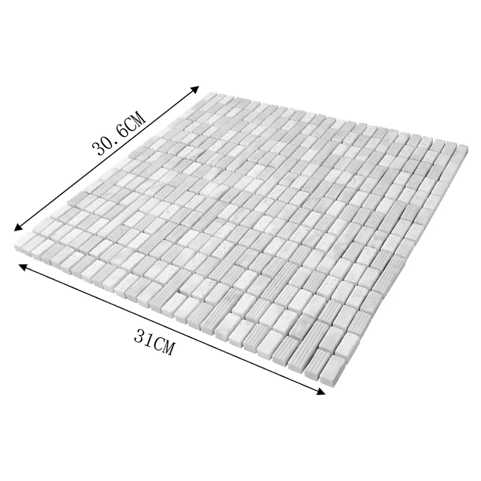 Mosaïque Crillo blanc 30 x 30 cm-GoodHome