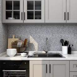 GoodHome Mosaïque Crillo gris 30 x 30 cm