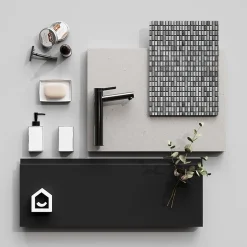 GoodHome Mosaïque Crillo gris 30 x 30 cm