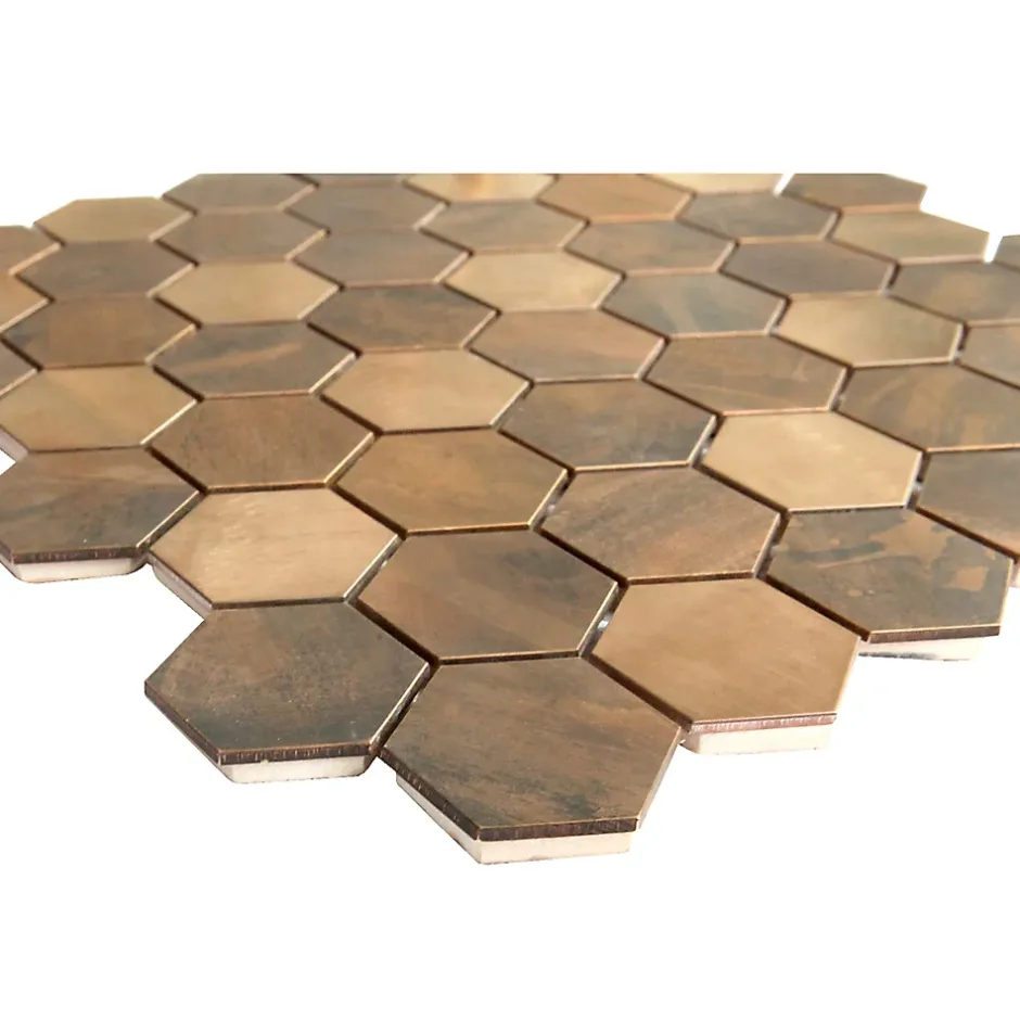 Mosaïque cuivre 29,9x29,6cm Enaide-GoodHome Outlet