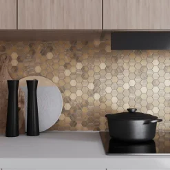 Mosaïque cuivre 29,9x29,6cm Enaide-GoodHome Outlet