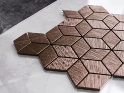 Mosaïque de verre sur maille pour salle de bain ou cuisine Copper eagle - 26.5cm x 30.5cm-Ilcom Outlet