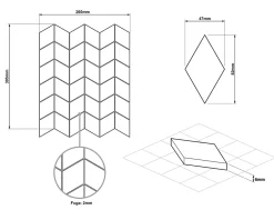 Mosaïque de verre sur maille pour salle de bain ou cuisine Black Panther - 26.5cm x 30.5cm-Ilcom Best