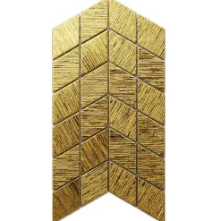 Ilcom Mosaïque de verre sur maille pour salle de bain ou cuisine Mini Totem Chevron - 17.2cm x 29.8cm