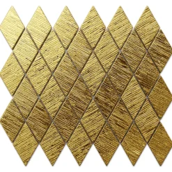 Mosaïque de verre sur maille pour salle de bain ou cuisine Gold lake - 26,5cm x 30,5cm-Ilcom Hot
