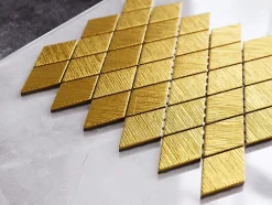 Mosaïque de verre sur maille pour salle de bain ou cuisine Gold lake - 26,5cm x 30,5cm-Ilcom Hot