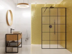 Mosaïque de verre sur maille pour salle de bain ou cuisine Gold lake - 26,5cm x 30,5cm-Ilcom Hot