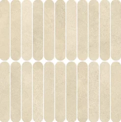 Mosaïque effet Béton Beige Amande 18,8x3,2 cm Lungo 37,8x37x0,9 cm Mat Stavira - Mur intérieur (vendu par carton de 0,83916 m²) --Ro'Ma Carrelage Hot