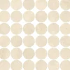 Ro'Ma Carrelage Mosaïque effet Béton Beige Coquille 5,2 cm Rond 32x32x0,9 cm Mat Stavira - Sol et mur intérieur (vendu par carton de 0,6144 m²) -