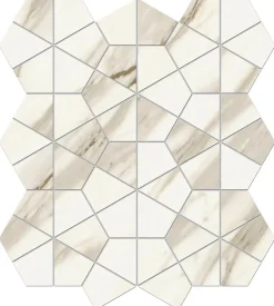 Mosaïque effet Marbre Blanc Calacatta Sublime Hexa 46,6x40,3x0,9 cm Brillant Orsiano - Mur intérieur (vendu par carton de 0,75 m²)-Ro'Ma Carrelage New