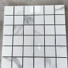 Prissmacer Mosaïque effet marbre Carrara White 5x5 - plaque de 30x30 cm - 1cm épaisseur