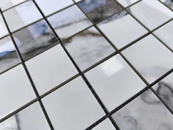 Prissmacer Mosaïque effet marbre FANTASY TOPO 5x5 - plaque de 30x30 cm - 1cm épaisseur