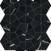 Ro'Ma Carrelage Mosaïque effet Marbre Noir Impérial Hexa 46,6x40,3x0,9 cm Brillant Orsiano - Mur intérieur (vendu par carton de 0,75 m²) - RO'MA C