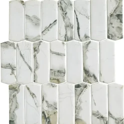 Lux Mosaic Mosaïque Effet Marbre Silk Marmi 30x28,5 cm Intérieur/Extérieur