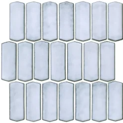 Mosaïque Effet Marbre Silk Blanc 30x28,5 cm Intérieur/Extérieur-Lux Mosaic