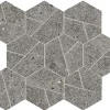 Mosaïque effet Pierre Calcaire Gris Fumé Hexa 28,5x25x0,9 cm Mat Domella - Sol et mur intérieur (vendu par carton de 0,428 m²) - R-Ro'Ma Carrelage Best