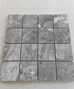 Mosaïque effet pierre CAVE ARGENT 7x7 - plaque de 30x30 cm - 1cm épaisseur-Prissmacer Discount