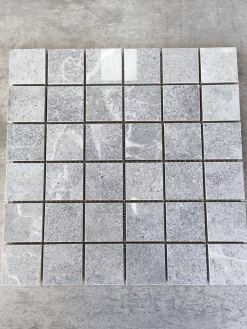 Mosaïque effet pierre OLYMPIA GRIS 5x5 - plaque de 30x30 cm - 1cm épaisseur-Prissmacer Best