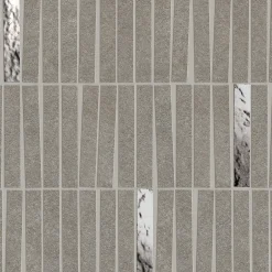 Ro'Ma Carrelage Mosaïque effet Pierre Quartzite Gris Fumé 9,6x1,5 cm Minibrick 35x29,2x0,9 cm Mat Venturo - Mur intérieur (vendu par carton de 0,6