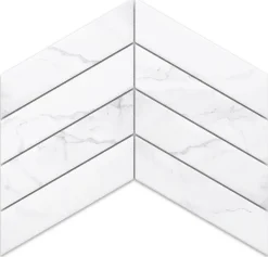 Mosaïque en céramique sur filet pour salle de bain ou cuisine 31.6cm x 21.5cm - Marble spruce-Ilcom Outlet