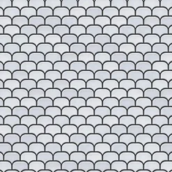 Ilcom Mosaïque en céramique sur filet pour salle de bain ou cuisine 30.0 cm x 26.5 cm - White plum