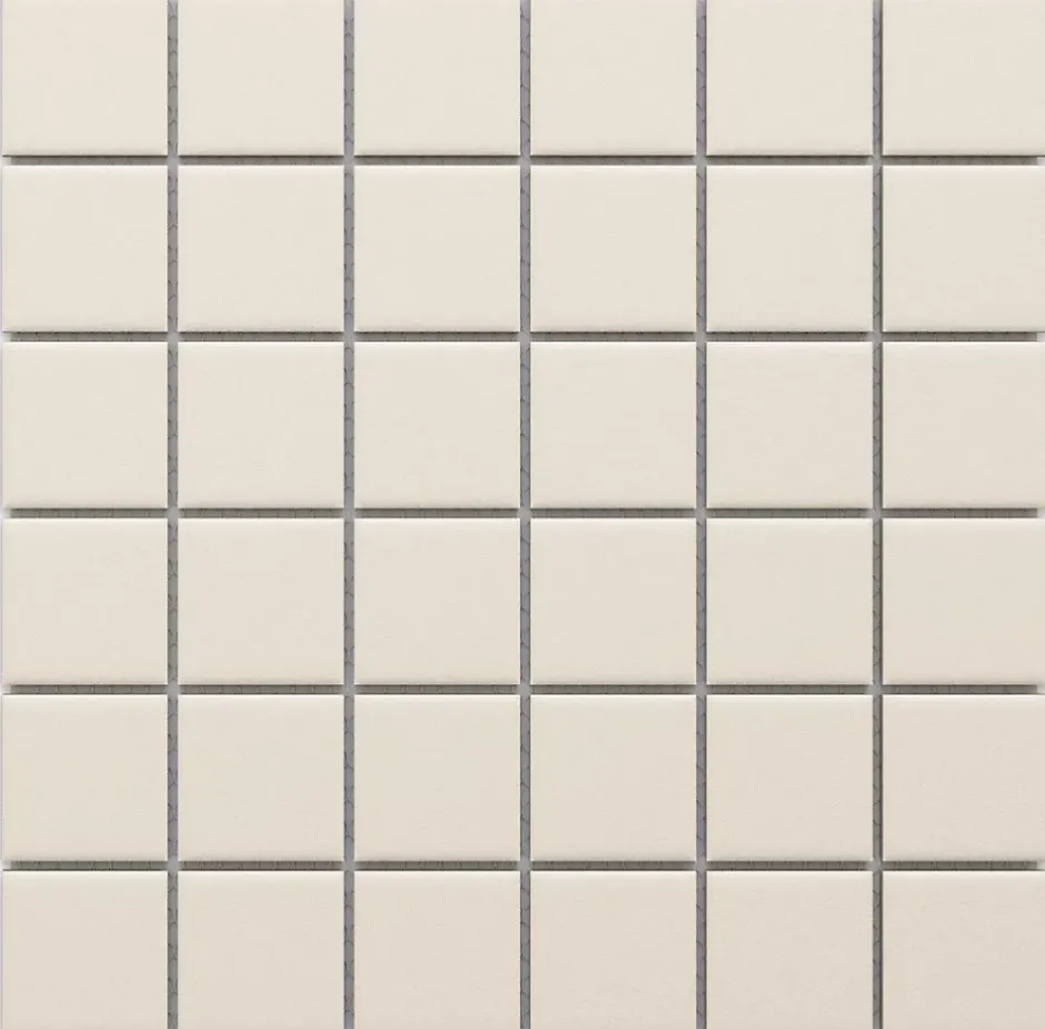 Ilcom Mosaïque en céramique sur filet pour salle de bain ou cuisine 30cm x 30cm - Beige river