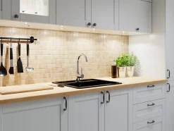 Ilcom Mosaïque en céramique sur filet pour salle de bain ou cuisine 30.2 cm x 30.2 cm - Grain