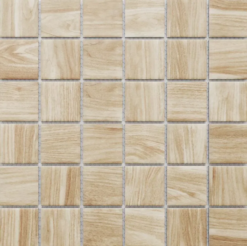 Ilcom Mosaïque en céramique sur filet pour salle de bain ou cuisine 30.2 cm x 30.2 cm - Grain