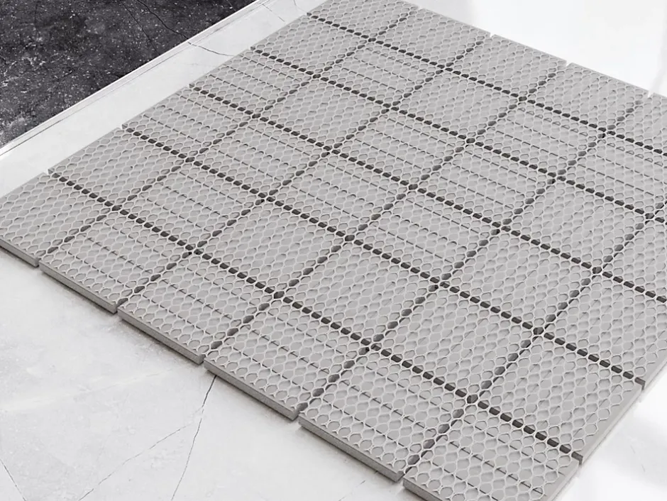 Ilcom Mosaïque en céramique sur filet pour salle de bain ou cuisine 30.2 cm x 30.2 cm - Grain