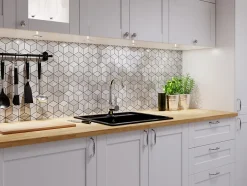 Mosaïque en gres sur maille pour salle de bain ou cuisine 26.5 cm x 30.5 cm - Broken Diamond Romb-Ilcom