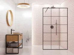 Mosaïque en gres sur maille pour salle de bain ou cuisine 26.5 cm x 30.5 cm - Pink diamond romb-Ilcom Best