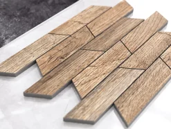 Ilcom Mosaïque en gres sur maille pour salle de bain ou cuisine 25.3 cm x 28.6 cm - Cypress