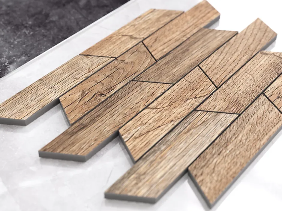 Ilcom Mosaïque en gres sur maille pour salle de bain ou cuisine 25.3 cm x 28.6 cm - Cypress