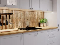 Ilcom Mosaïque en gres sur maille pour salle de bain ou cuisine 25.3 cm x 28.6 cm - Cypress