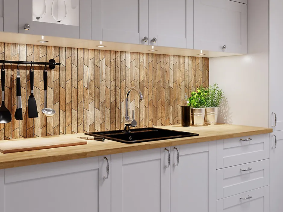 Ilcom Mosaïque en gres sur maille pour salle de bain ou cuisine 25.3 cm x 28.6 cm - Cypress