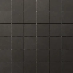 Mosaïque en gres sur maille pour salle de bain ou cuisine 29.9 cm x 29.9 cm - Big black cubes-Ilcom Outlet