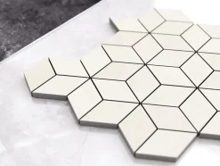 Mosaïque en gres sur maille pour salle de bain ou cuisine 30.5 cm x 26.5 cm - Milky way-Ilcom Sale