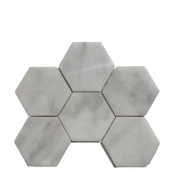 Mosaïque en Marbre Blanc 10x10 - Hexagone-Albedo Pierre Online