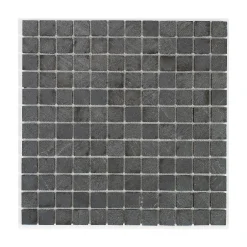 Mosaïque en pierre naturelle 30 x 30 cm - carreau 2,5 x 2,5 cm graphite noir-U-tile Sale