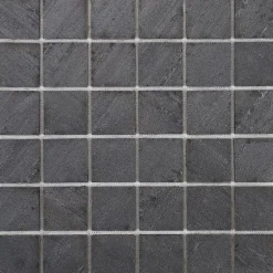 Mosaïque en pierre naturelle 30 x 30 xm - carreau 5 x 5 cm graphite noir-U-tile Outlet