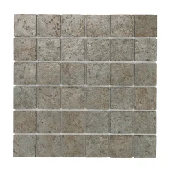 U-tile Mosaïque en pierre naturelle 30 x 30 cm - carreau 2,5 x 2,5 cm cuivre