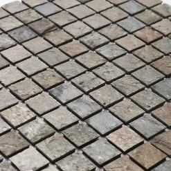 Mosaïque en pierre naturelle 100 x 50 cm - carreau 2,5 x 2,5 cm cuivre-U-tile Best