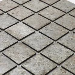 U-tile Mosaïque en pierre naturelle 100 x 50 cm - carreau 5 x 5 cm cuivre