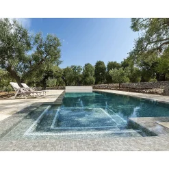 Aelle Carrelage Mosaïque en pâte de verre aspect marbre gris mate 2,5x2,5 cm ZEN SARSEN