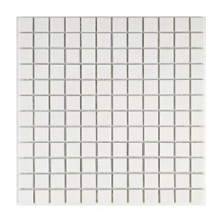 Mosaïque en solid surface 30 x 30 cm - carreau 2,5 x 2,5 cm blanc pur lisse-U-tile Discount